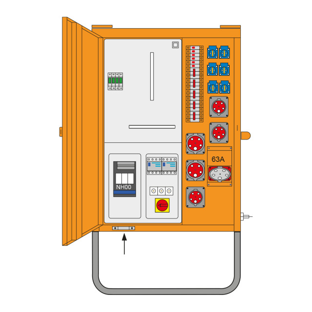 Power distributors for construction sites - metal
