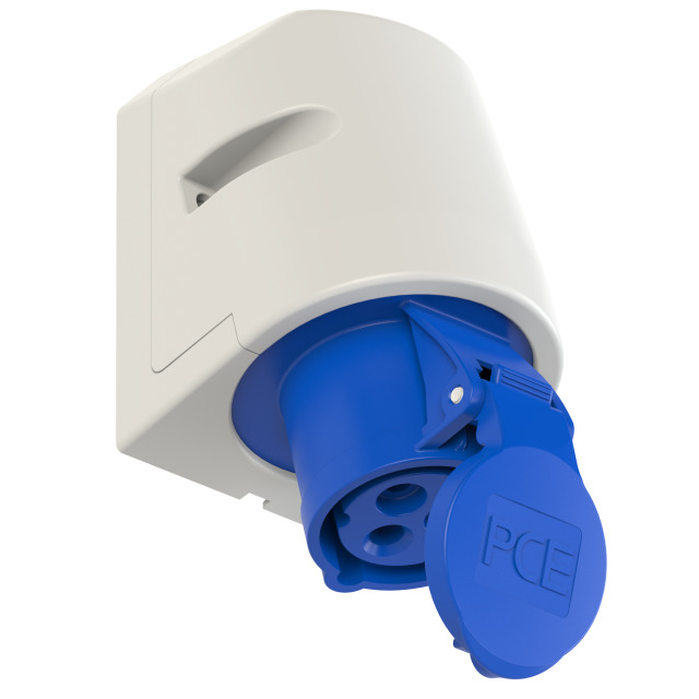CEE-wall mounted socket 16A 3p 6h IP44