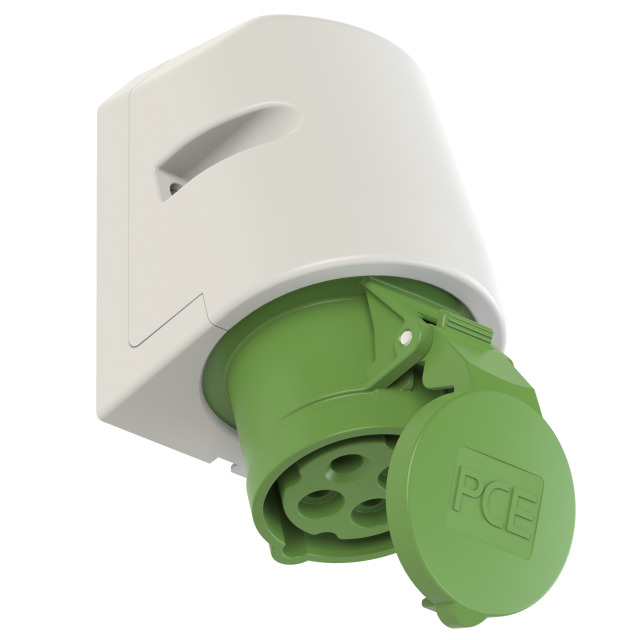 CEE-wall mounted socket 16A 4p 10h IP44