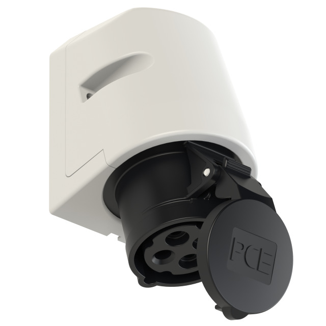 CEE-wall mounted socket 16A 4p 7h IP44