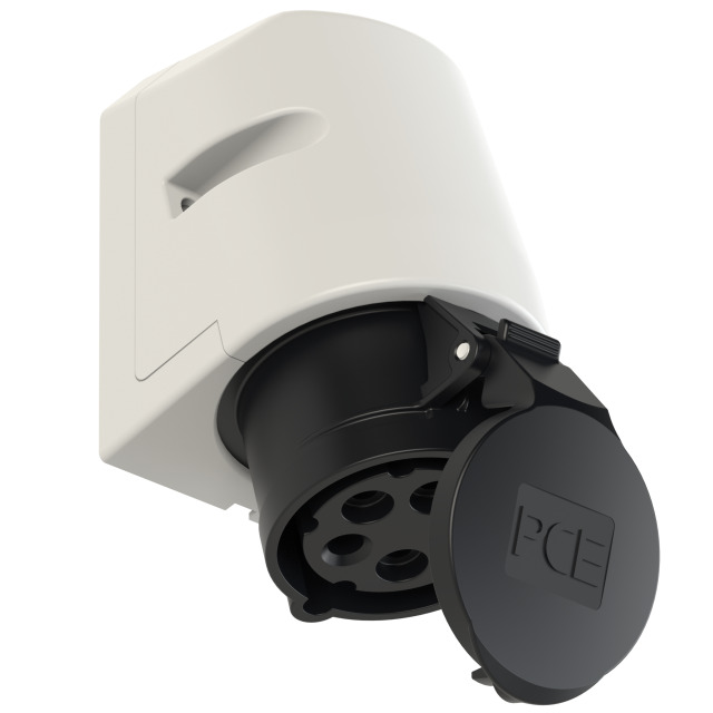 CEE-wall mounted socket 16A 5p 7h IP44