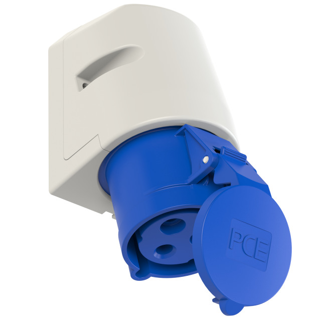 CEE-wall mounted socket 32A 3p 6h IP44