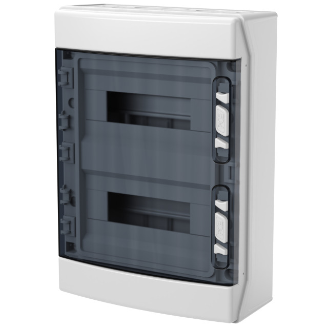 Enclosure T-BOX 2x12 units window IP65