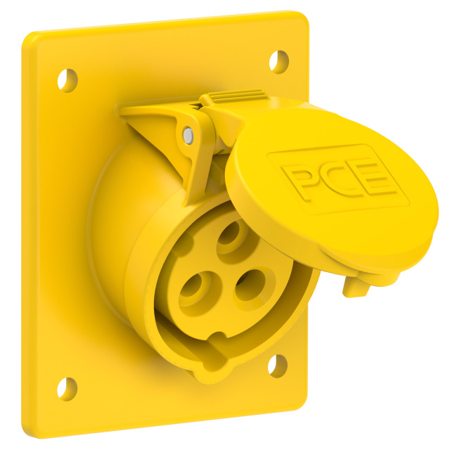 CEE-flanged sockets sloping 16/32A