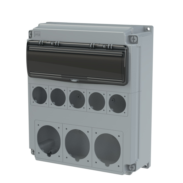 Empty enclosure OPOLE 14TE 5xSSD 3xCEE IP54 (without handle)