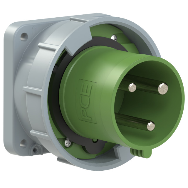 CEE-flanged plugs straight 63/125A