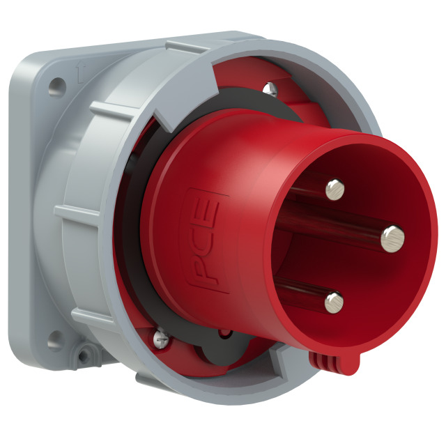 CEE-flanged plug straight 63A 3p 9h IP67 POWER TWIST