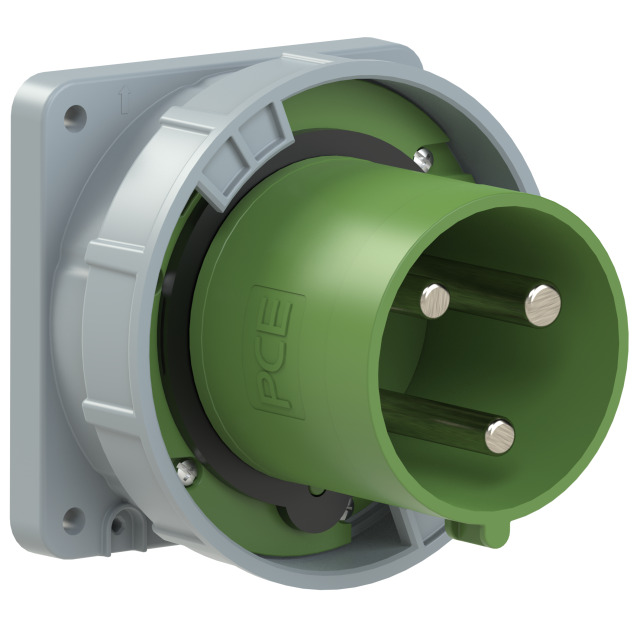 CEE-flanged plug straight 125A 3p 10h IP67 POWER TWIST