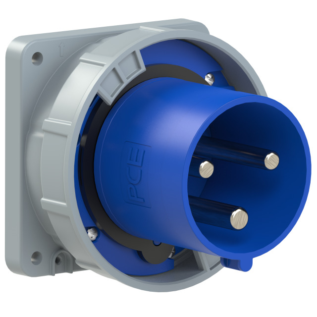 CEE-flanged plug straight 125A 3p 6h IP67 POWER TWIST