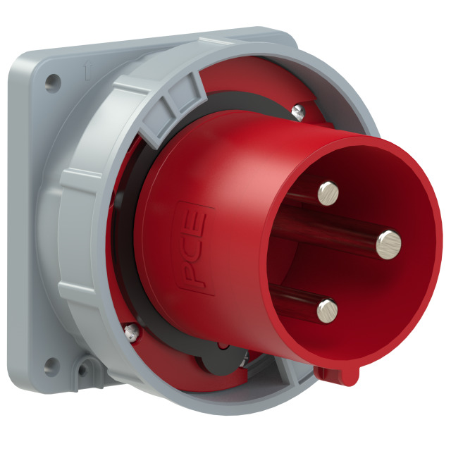 CEE-flanged plug straight 125A 3p 9h IP67 POWER TWIST