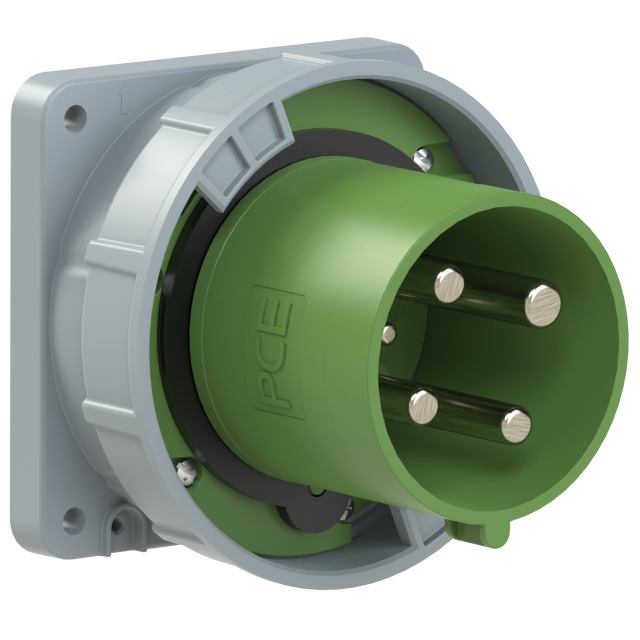 CEE-flanged plug straight 125A 4p 10h IP67 POWER TWIST