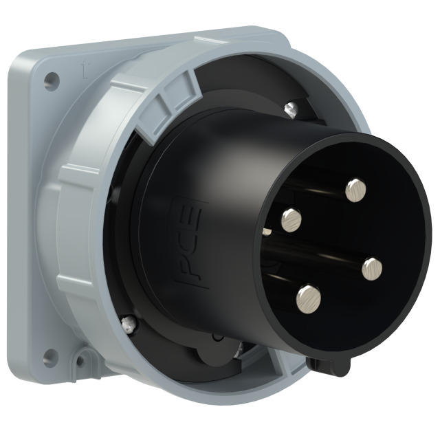 CEE-flanged plug straight 125A 4p 5h IP67 POWER TWIST
