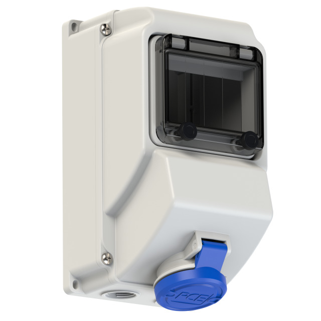 CEE-wall mounted socket mit Fenster 16A 3p 6h IP44