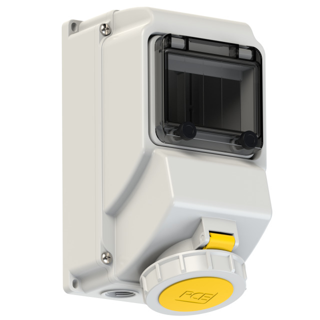 CEE-wall mounted socket mit Fenster 16A 5p 4h IP67
