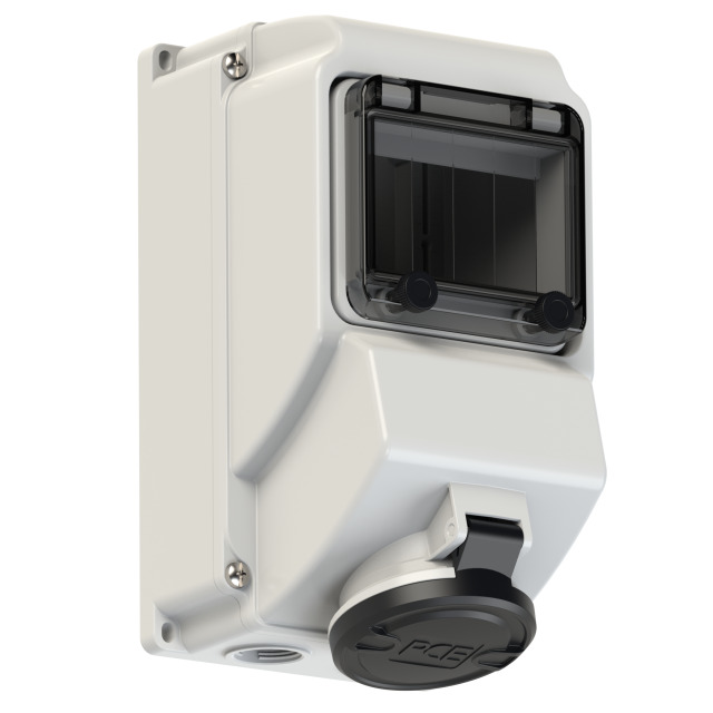 CEE-wall mounted socket mit Fenster 16A 5p 7h IP44