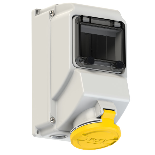 CEE-wall mounted socket mit Fenster 32A 5p 4h IP44