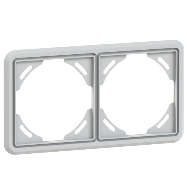 Cover frame light grey 2-way