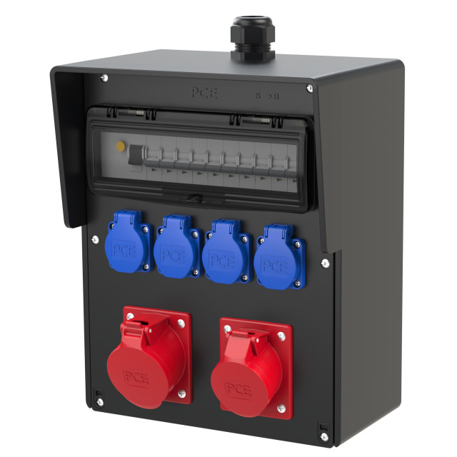 Distribution box rubber wall mounted Salzburg BV 32/5 16/5 4xSSD M32o HKL Ea