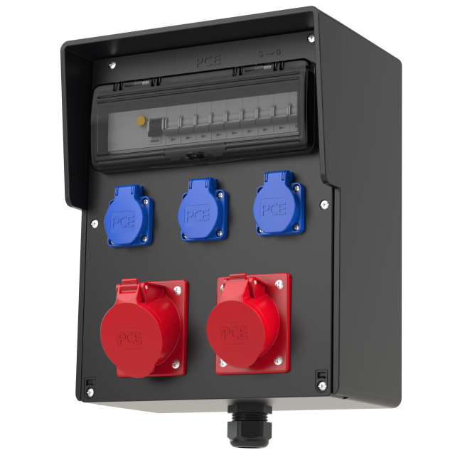 Distribution box rubber wall mounted SALZBURG BV 32/5 16/5 3xSSD M32u HKL Ea