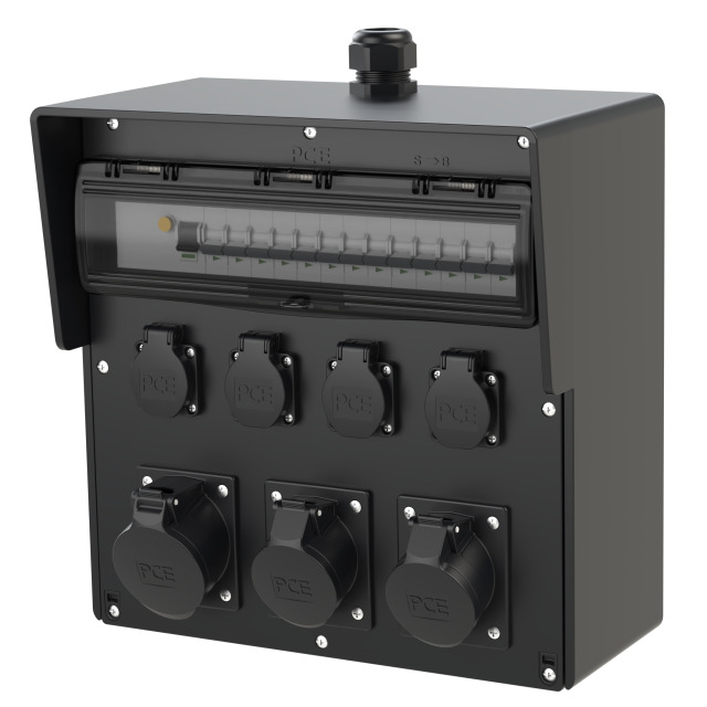 Distribution box rubber wall mounted Bruck BV 32/5 2x16/5 4xSSD M32o H MI Ea