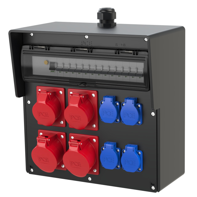 Distribution box rubber wall mounted BRUCK BV 2x32/5 2x16/5 4xSSD M32oBVu IP54