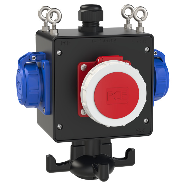 Distribution boxes hanging solid rubber