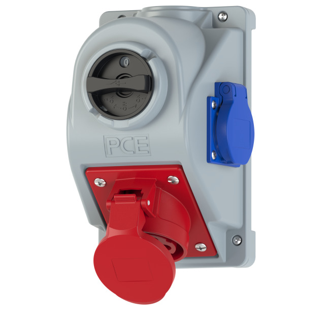 CEE-wall socket combinations with switch (COMBO-POL) 16/32A